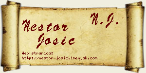 Nestor Josić vizit kartica